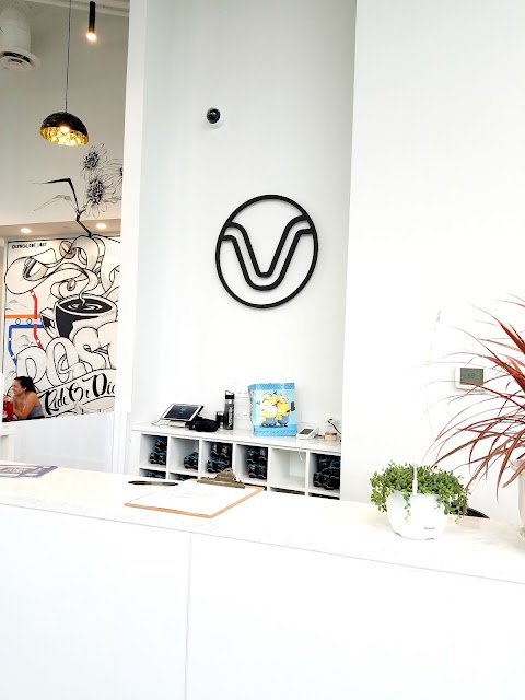 front desk at cycling studio