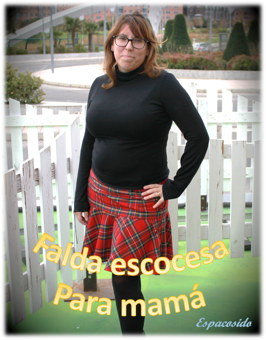 falda escocesa mujer