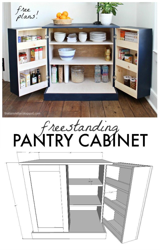 That's My Letter: DIY Freestanding Kitchen Pantry Cabinet