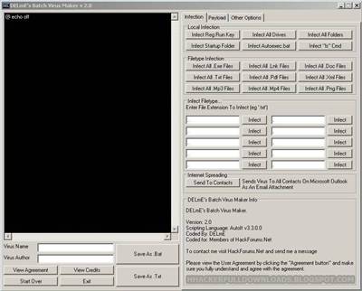 DELmE's Batch Virus Maker v2.0: Programa Hacker para Criação de Virus.