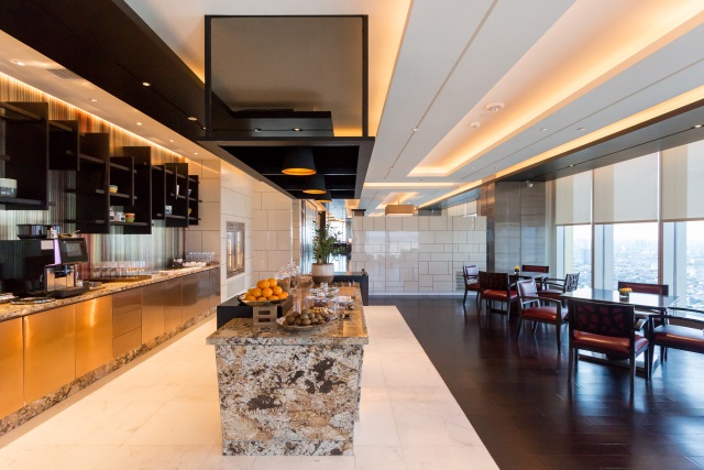 breakfast at The Grand Club executive lounge of Grand Hyatt Manila