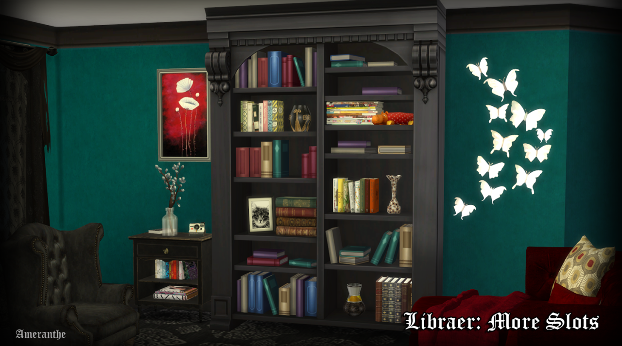 Sims 4 Bookcase Door CC