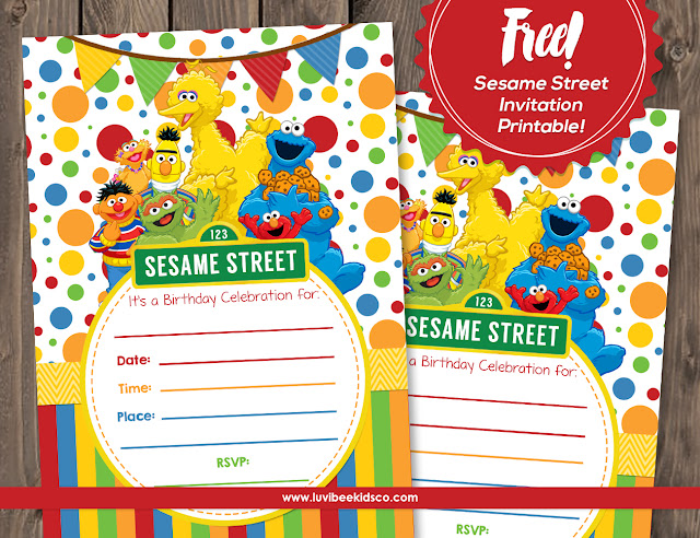 Sesame Street Free Printable Invitation