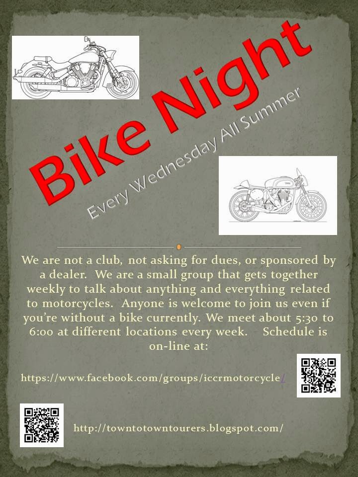 TT Tourers Eastern Iowa Bike Night Flyer