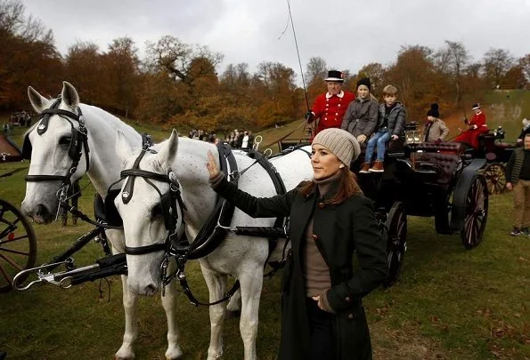 Crown Princess Mary, Prince Christian, Princess Isabella, Prince Vincent and Princess Josephine at Hubertus Hunt