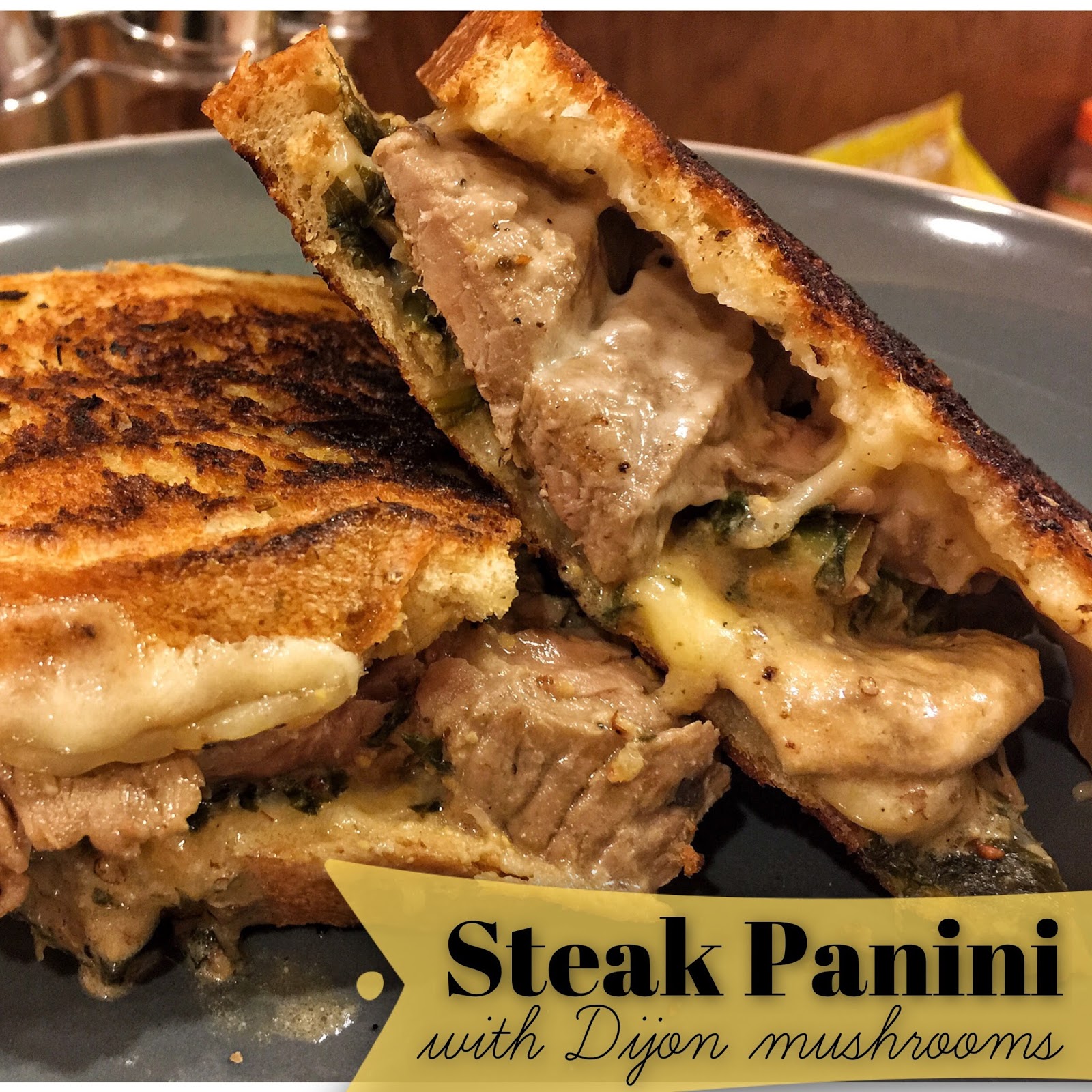 Steak Panini with Dijon Mushrooms