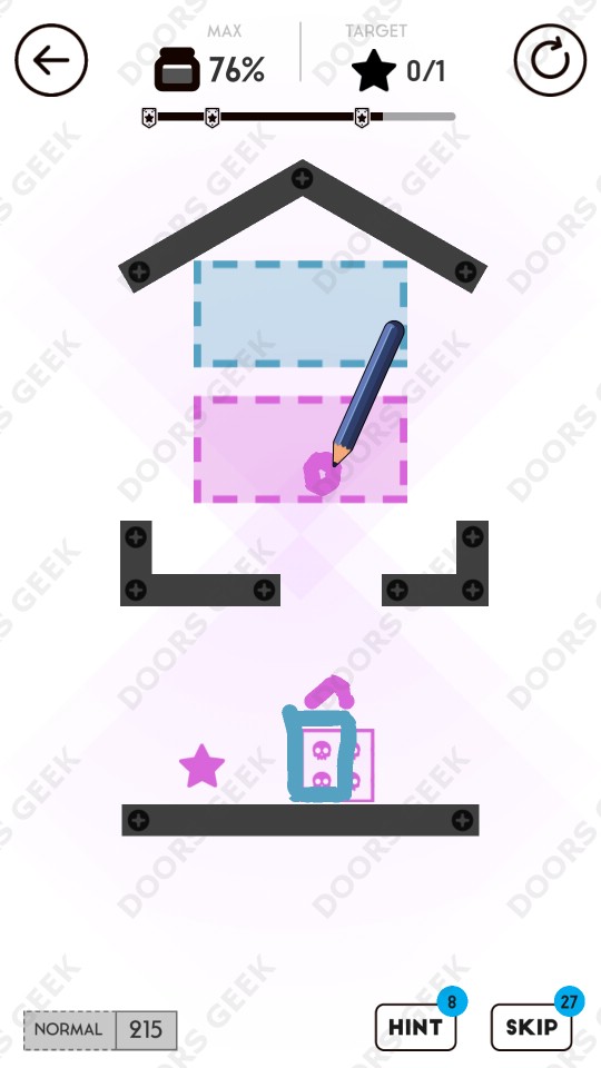 Draw Here Level 215 Doors Geek