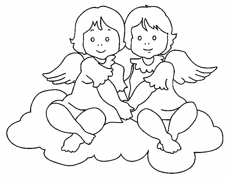 baby angel coloring pages - photo #2