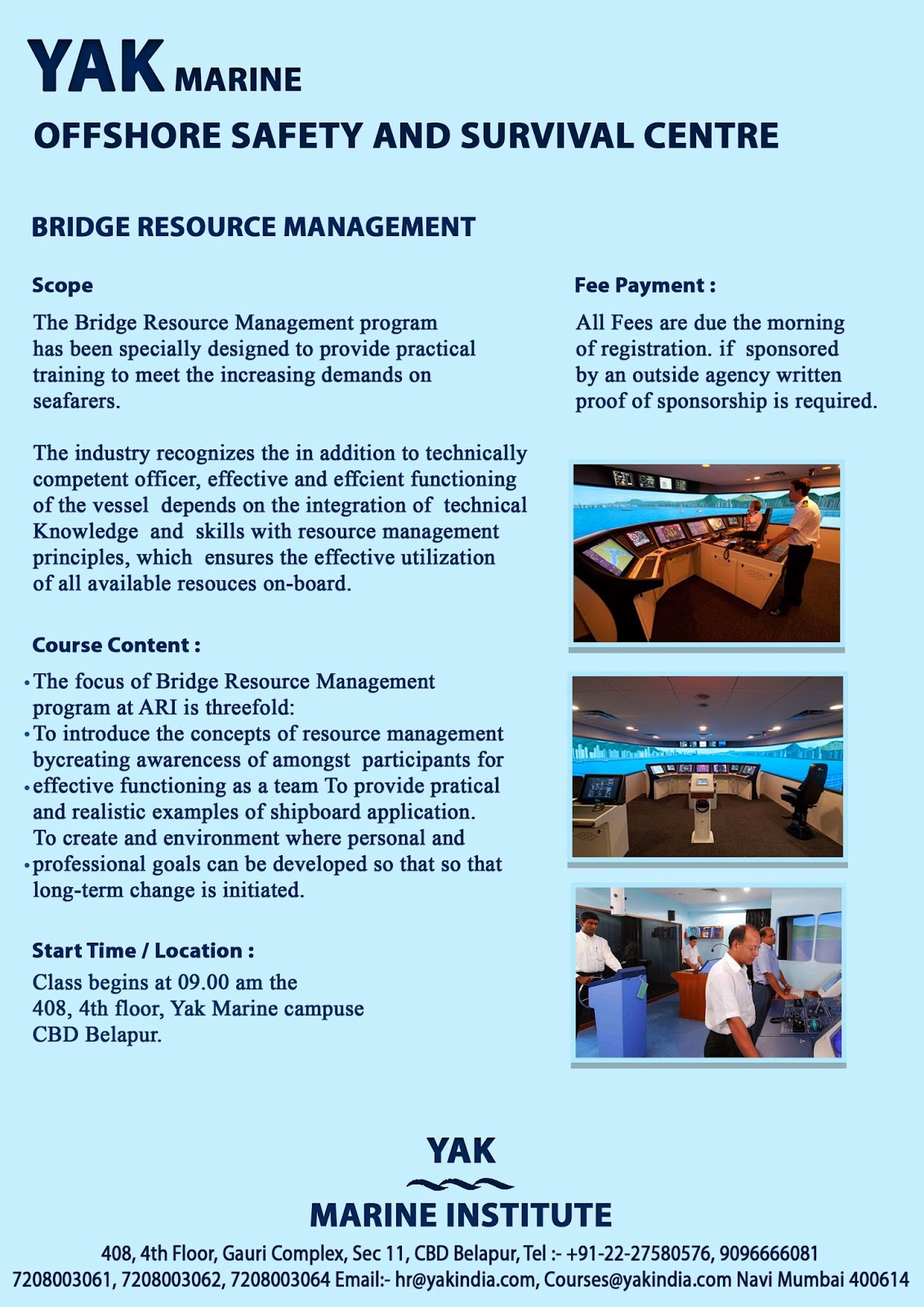 Bridge Resource Management (BRM) IMO model course 5 days
