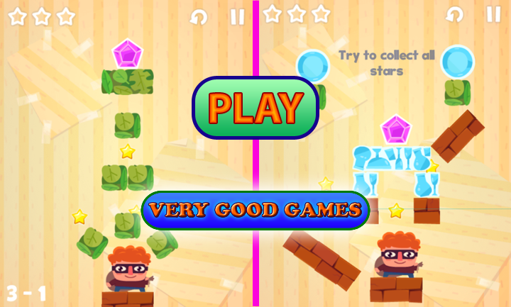 Screenshots from the Lazy Robber puzzle game - play it online free on computer, tablet, smartphone