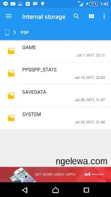 Cara install save data PPSSPP