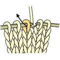 滑り目の編み方, how to knit slip stitch, 滑针的编织方法