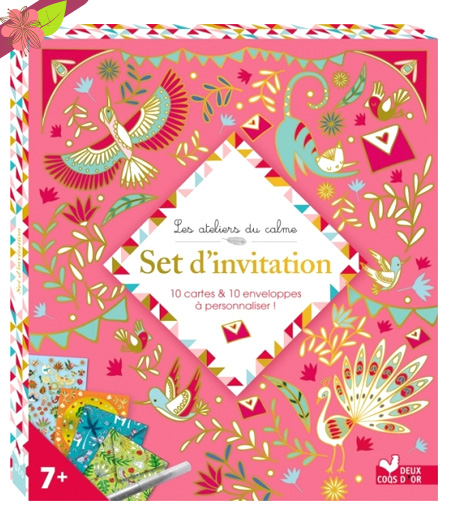 Set d'invitation - boîte créative d’Alice De Page - éditions Deux Coqs d’Or