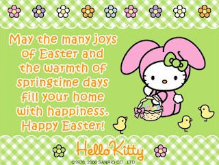 Hello Kitty Happy Easter picture e-card