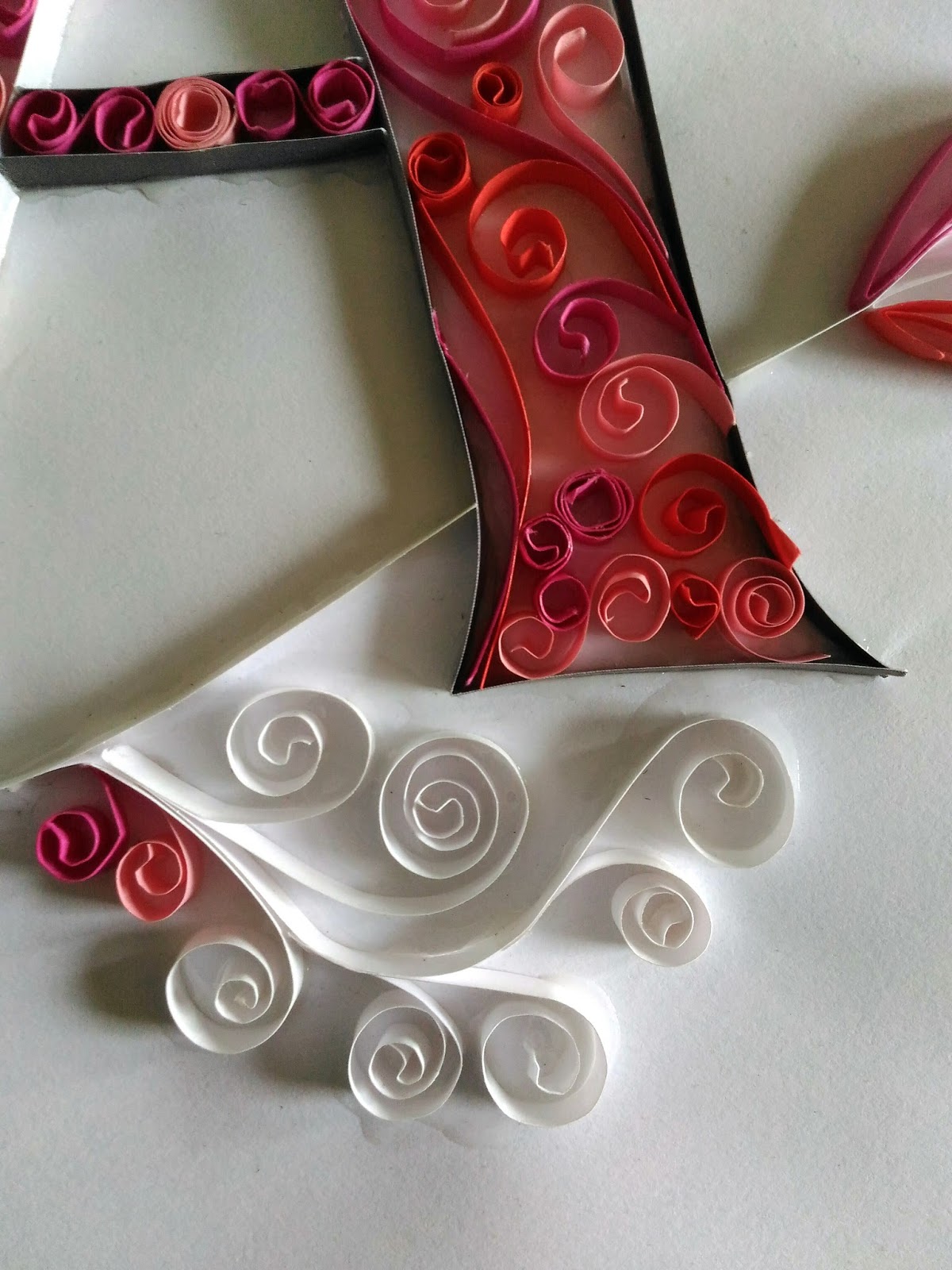 Quilled Letter A Sirf Hand Made