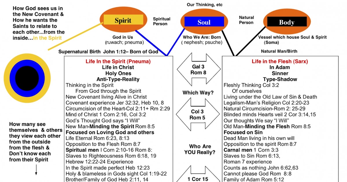 We are Spirit that lives in a Body and have a Soul..... Chart.....