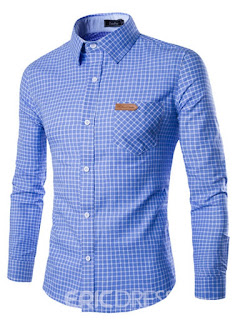  blue plain shirt for men
