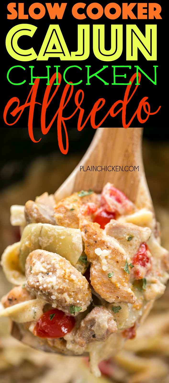 Slow Cooker Cajun Chicken Alfredo Plain Chicken