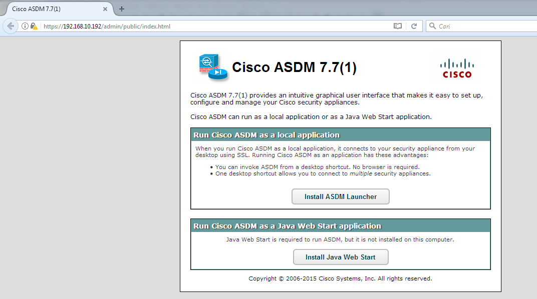 Enable ASDM on Cisco ASA