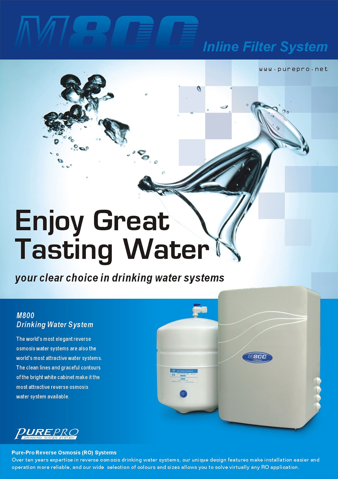 PurePro® M800 Reverse Osmosis Water Filtration System