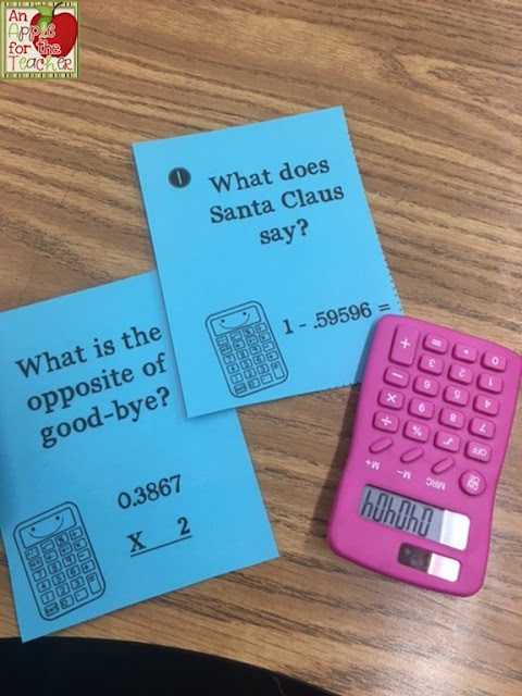 Calculator Word Riddles Task Cards