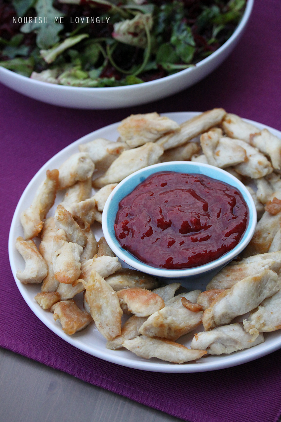 Nourish me lovingly Panfried chicken with plum sauce (AIP)
