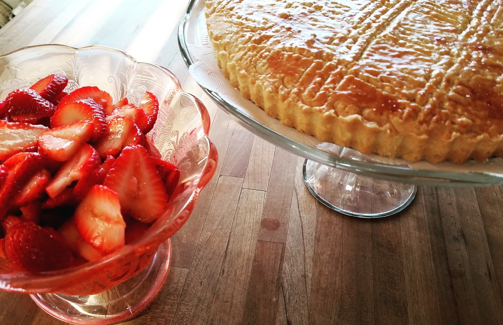 Breton Butter Cake with Strawberry Compote