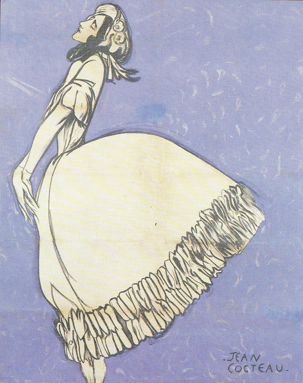Desenho de Cartaz (Litografia) criado para o balé O Espectro da Rosa, por Jean Cocteau.
