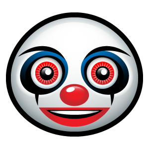Creepy clown emoticon
