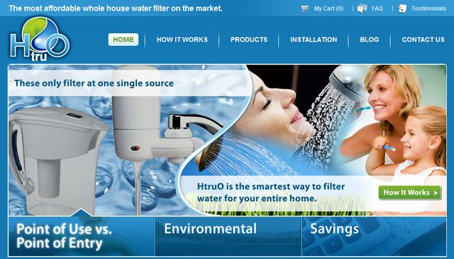 The HtruO Whole House Water Filtration System removes chlorine