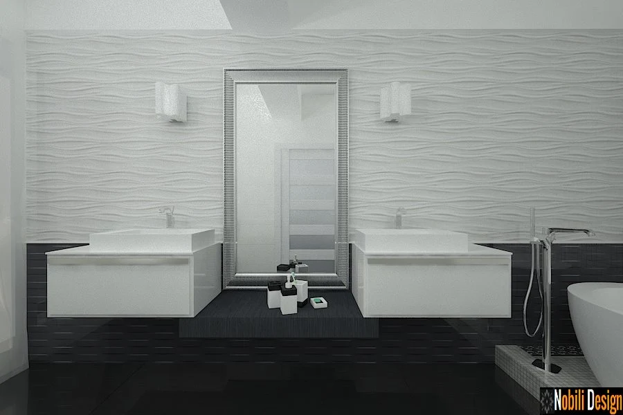 Design Interior - Arhitect Constanta / Design interior baie moderna casa Constanta