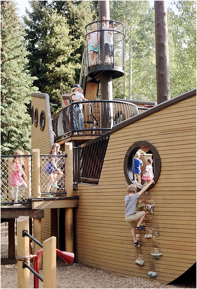 Chasing Davies Family Travel Pirate Ship Playground in Vail