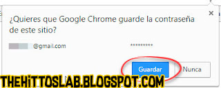 Contraseñas guardadas Google Chrome