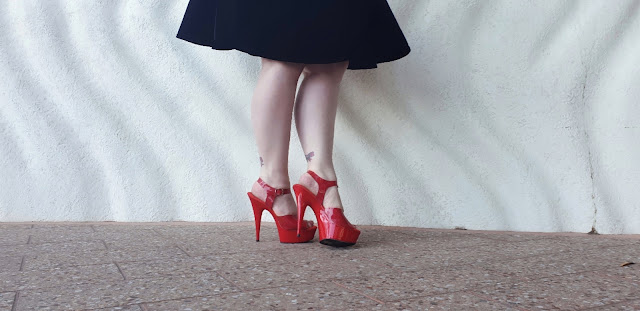 Close-up of vibrant and fun stiletto heels