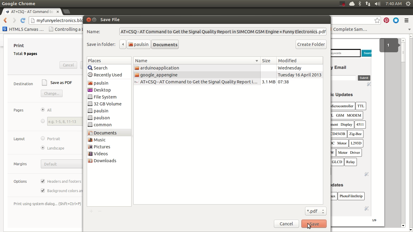 How to make a pdf of a web page - postslio