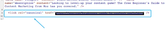 Contoh kode tag Canonical