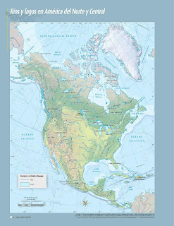 Apoyo Primaria Atlas de Geografía del Mundo 5to. Grado Capítulo 2 Lección 2 Ríos y Lagos en América del Norte y Central