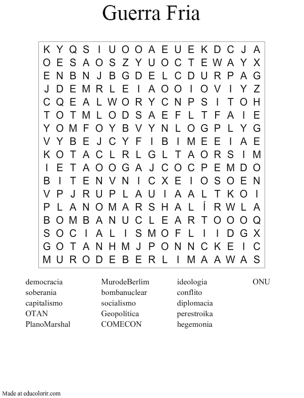 Guerra Fria Plano de aula Guerra Fria Plano de aula