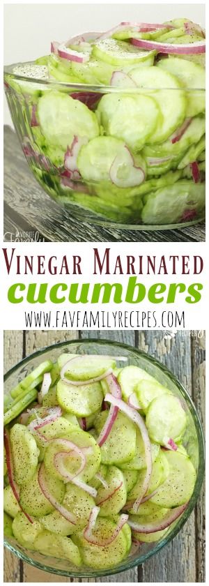 Easy Vinegar Marinated Cucumbers