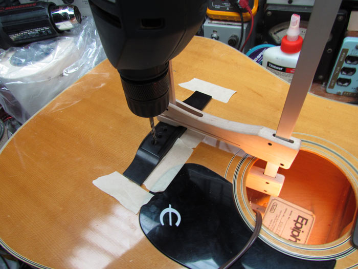 Using Fox Bridge Clamp to Glue New Bridge on an Acoustic Guitar Crawls Backward (When Alarmed)