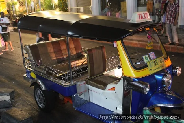 the famous "Tuk Tuks" ride in Bangkok