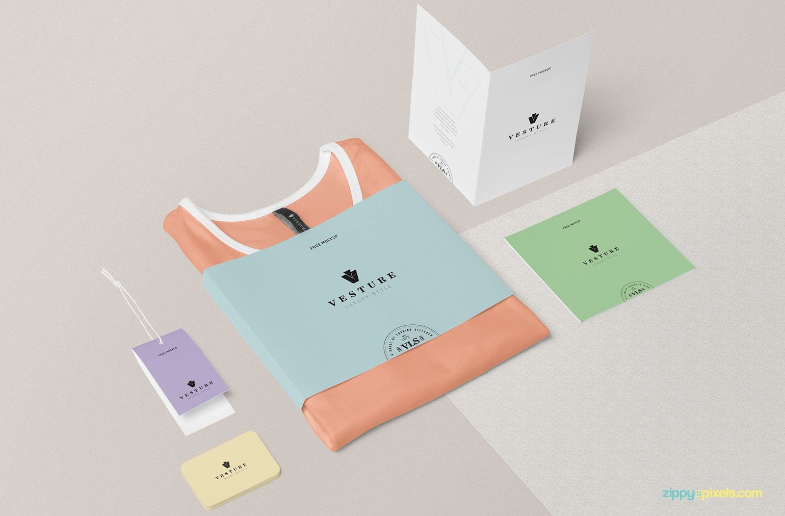 Free Fashion Branding Mockup Scene. Agenciagraf