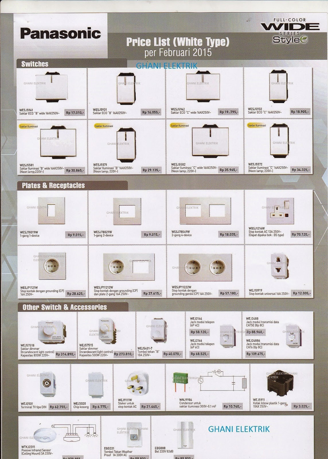 Katalog Saklar Panasonic