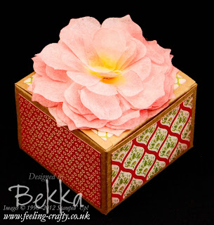 Beautiful Spring or Easter Box featuring Print Poetry Papers by Stampin' Up! Demonstrator Bekka Prideaux - one of the many adorable projects on her blog