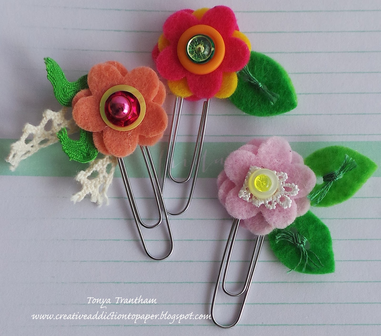 Creative Addiction to Paper Easy Peasy Flower Planner Paper Clips