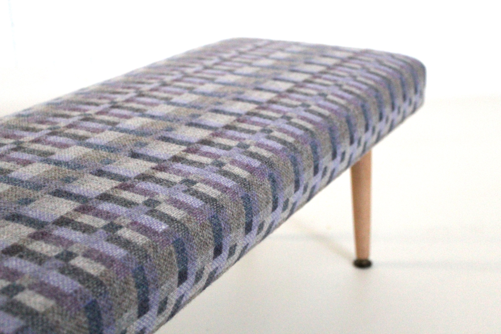 Mick Sheridan Upholstery Long footstool in Welsh wool