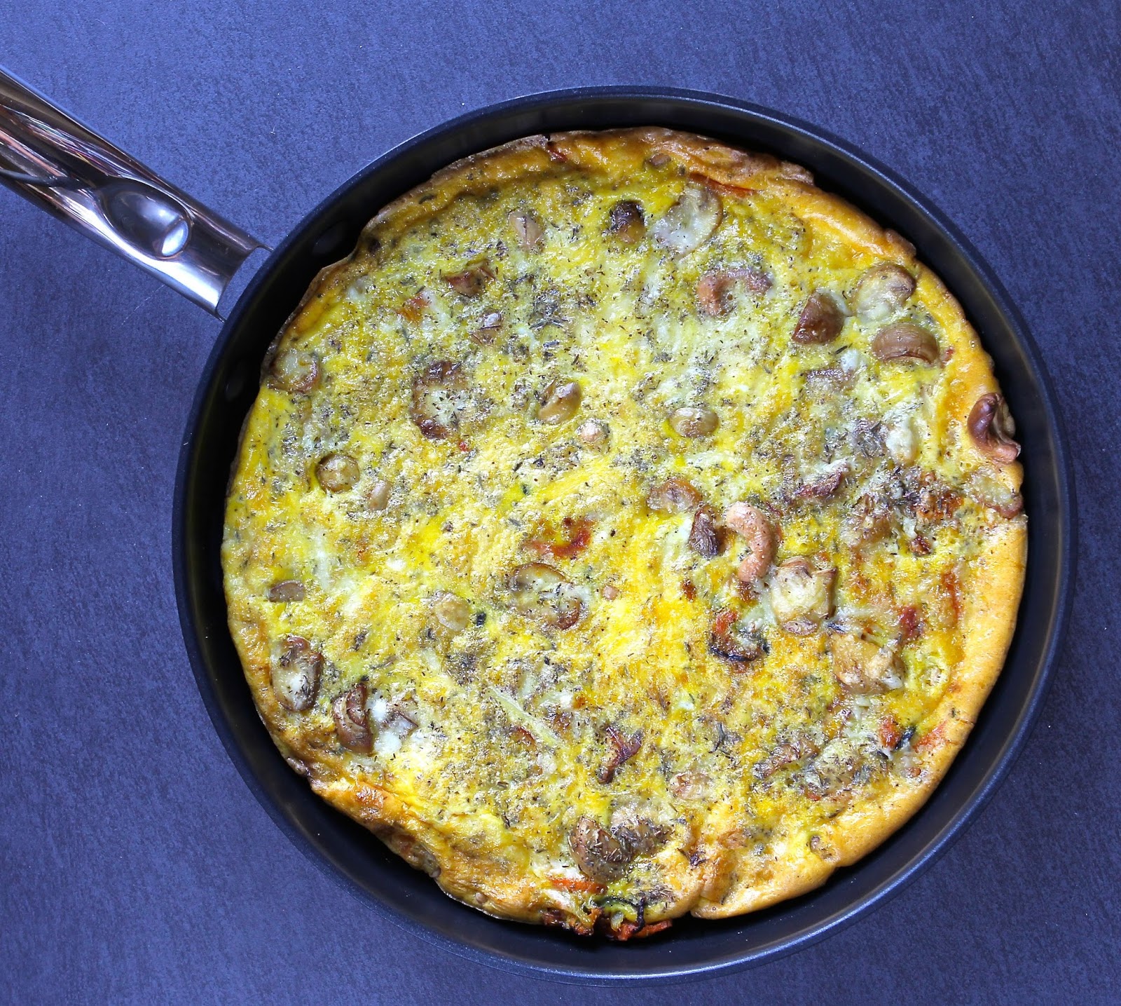 Gluten Free Alchemist Goose Egg Frittata with Spiralized Roasted Veg