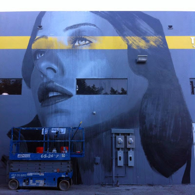 Work In Progress by Australian Street Artist RONE for Art Basel Miami 2013. 1