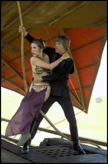 Carrie Fisher y Mark Hamill en El retorno del Jedi (1983)