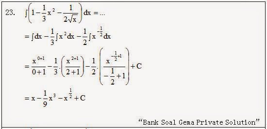 Soal dan Jawaban Integral Tak Tentu No. 2327 Gema